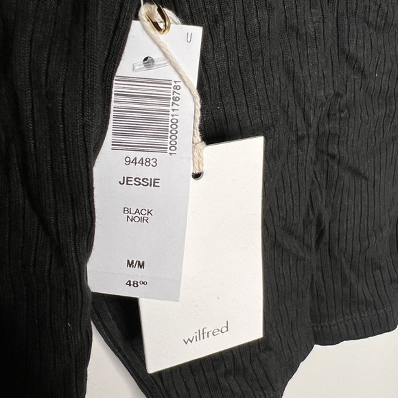 Aritzia Wilfred Jessie Crop Ribbed Long sleeve - Picture 6 of 7